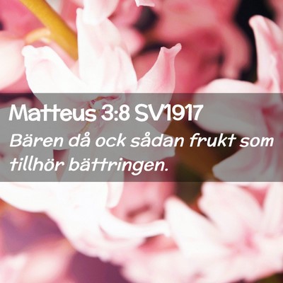 Picture 02 - Matteus 3:8 SV1917 - Bären då ock sådan frukt som tillhör - Bible Verse Picture