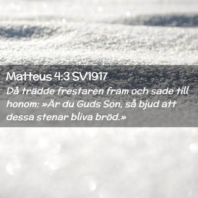 Picture 02 - Matteus 4:3 SV1917 - Då trädde frestaren fram och sade till honom: - Bible Verse Picture