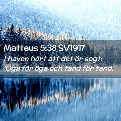 Picture 02 - Matteus 5:38 SV1917 - I haven hört att det är sagt: 'Öga för öga - Bible Verse Picture