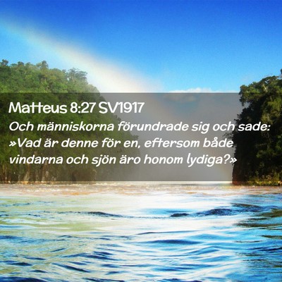 Picture 02 - Matteus 8:27 SV1917 - Och människorna förundrade sig och sade: »Vad - Bible Verse Picture