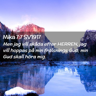 Picture 02 - Mika 7:7 SV1917 - Men jag vill skåda efter HERREN, jag vill hoppas - Bible Verse Picture