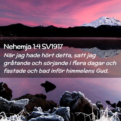 Picture 02 - Nehemja 1:4 SV1917 - När jag hade hört detta, satt jag gråtande och - Bible Verse Picture
