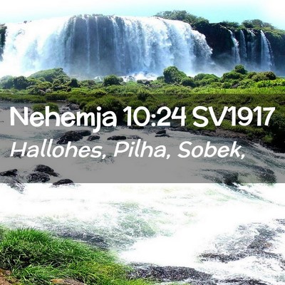 Picture 02 - Nehemja 10:24 SV1917 - Hallohes, Pilha, - Bible Verse Picture