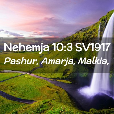 Picture 02 - Nehemja 10:3 SV1917 - Pashur, Amarja, - Bible Verse Picture