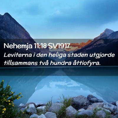 Picture 02 - Nehemja 11:18 SV1917 - Leviterna i den heliga staden utgjorde - Bible Verse Picture