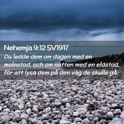 Picture 02 - Nehemja 9:12 SV1917 - Du ledde dem om dagen med en molnstod, och om - Bible Verse Picture