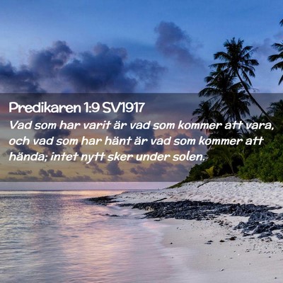 Picture 02 - Predikaren 1:9 SV1917 - Vad som har varit är vad som kommer att vara, - Bible Verse Picture