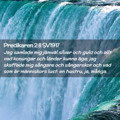 Picture 02 - Predikaren 2:8 SV1917 - Jag samlade mig jämväl silver och guld och allt - Bible Verse Picture
