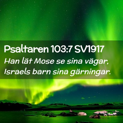 Picture 02 - Psaltaren 103:7 SV1917 - Han lät Mose se sina vägar, Israels barn sina - Bible Verse Picture
