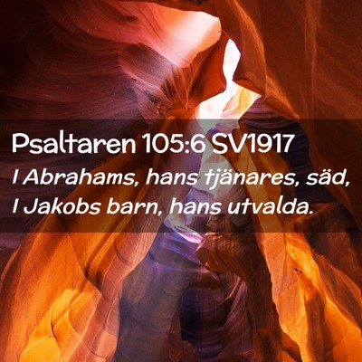 Picture 02 - Psaltaren 105:6 SV1917 - I Abrahams, hans tjänares, säd, I Jakobs barn, - Bible Verse Picture