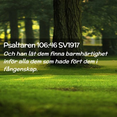 Picture 02 - Psaltaren 106:46 SV1917 - Och han lät dem finna barmhärtighet inför alla - Bible Verse Picture