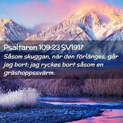 Picture 02 - Psaltaren 109:23 SV1917 - Såsom skuggan, när den förlänges, går jag - Bible Verse Picture
