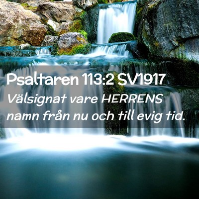 Picture 02 - Psaltaren 113:2 SV1917 - Välsignat vare HERRENS namn från nu och till - Bible Verse Picture