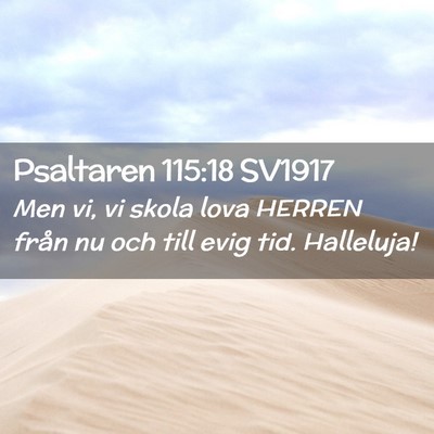 Picture 02 - Psaltaren 115:18 SV1917 - Men vi, vi skola lova HERREN från nu och till - Bible Verse Picture
