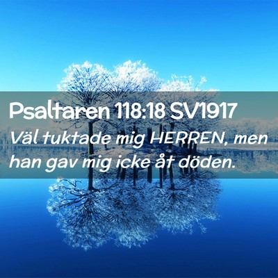 Picture 02 - Psaltaren 118:18 SV1917 - Väl tuktade mig HERREN, men han gav mig icke åt - Bible Verse Picture