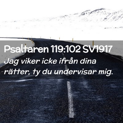 Picture 02 - Psaltaren 119:102 SV1917 - Jag viker icke ifrån dina rätter, ty du - Bible Verse Picture