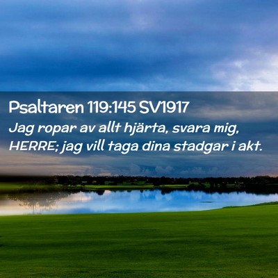 Picture 02 - Psaltaren 119:145 SV1917 - Jag ropar av allt hjärta, svara mig, HERRE; jag - Bible Verse Picture