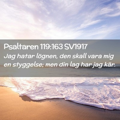 Picture 02 - Psaltaren 119:163 SV1917 - Jag hatar lögnen, den skall vara mig en - Bible Verse Picture