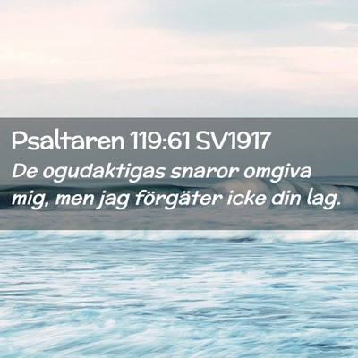 Picture 02 - Psaltaren 119:61 SV1917 - De ogudaktigas snaror omgiva mig, men jag - Bible Verse Picture