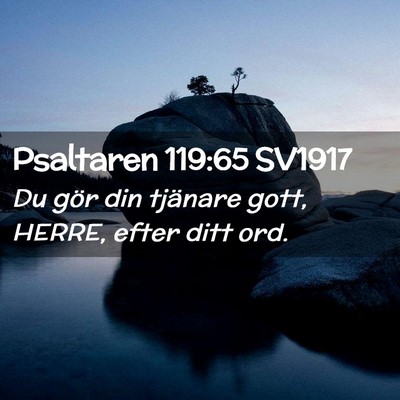 Picture 02 - Psaltaren 119:65 SV1917 - Du gör din tjänare gott, HERRE, efter ditt - Bible Verse Picture