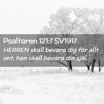 Picture 02 - Psaltaren 121:7 SV1917 - HERREN skall bevara dig för allt ont, han skall - Bible Verse Picture