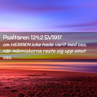 Picture 02 - Psaltaren 124:2 SV1917 - om HERREN icke hade varit med oss, när - Bible Verse Picture