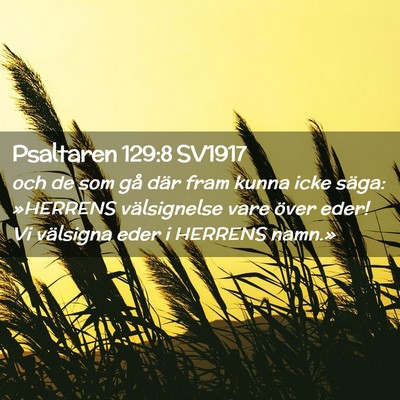 Picture 02 - Psaltaren 129:8 SV1917 - och de som gå där fram kunna icke säga: - Bible Verse Picture