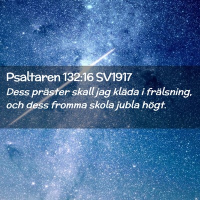 Picture 02 - Psaltaren 132:16 SV1917 - Dess präster skall jag kläda i frälsning, och - Bible Verse Picture