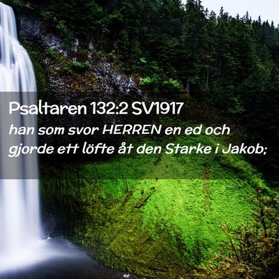 Picture 02 - Psaltaren 132:2 SV1917 - han som svor HERREN en ed och gjorde ett löfte - Bible Verse Picture