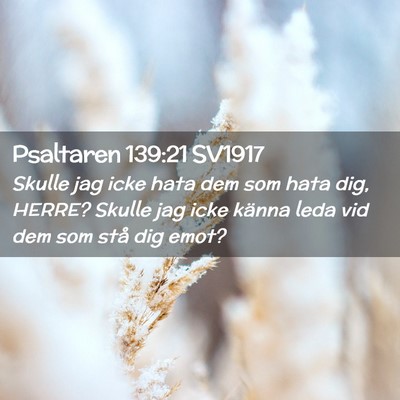Picture 02 - Psaltaren 139:21 SV1917 - Skulle jag icke hata dem som hata dig, HERRE? - Bible Verse Picture
