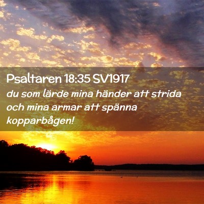 Picture 02 - Psaltaren 18:35 SV1917 - du som lärde mina händer att strida och mina - Bible Verse Picture