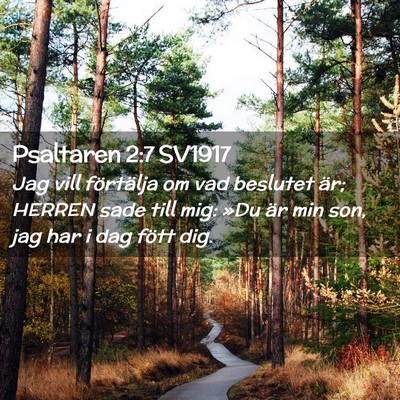 Picture 02 - Psaltaren 2:7 SV1917 - Jag vill förtälja om vad beslutet är; HERREN - Bible Verse Picture