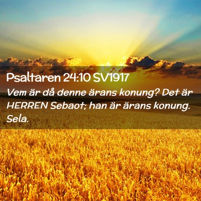 Picture 02 - Psaltaren 24:10 SV1917 - Vem är då denne ärans konung? Det är HERREN - Bible Verse Picture