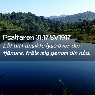 Picture 02 - Psaltaren 31:17 SV1917 - Låt ditt ansikte lysa över din tjänare; fräls - Bible Verse Picture