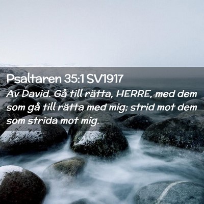 Picture 02 - Psaltaren 35:1 SV1917 - Av David. Gå till rätta, HERRE, med dem som gå - Bible Verse Picture
