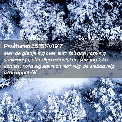 Picture 02 - Psaltaren 35:15 SV1917 - Men de glädja sig över mitt fall och rota sig - Bible Verse Picture