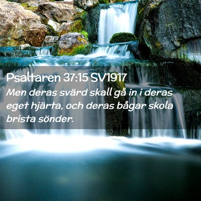 Picture 02 - Psaltaren 37:15 SV1917 - Men deras svärd skall gå in i deras eget - Bible Verse Picture