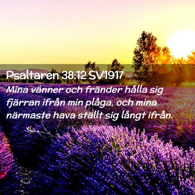 Picture 02 - Psaltaren 38:12 SV1917 - Mina vänner och fränder hålla sig fjärran - Bible Verse Picture