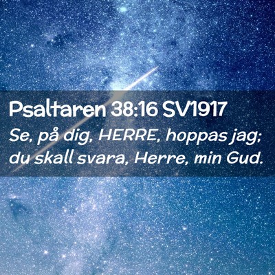 Picture 02 - Psaltaren 38:16 SV1917 - Se, på dig, HERRE, hoppas jag; du skall svara, - Bible Verse Picture