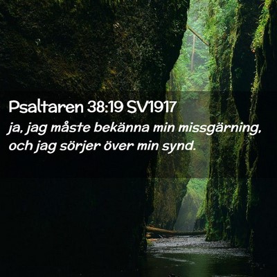 Picture 02 - Psaltaren 38:19 SV1917 - ja, jag måste bekänna min missgärning, och jag - Bible Verse Picture