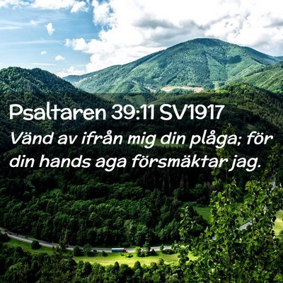 Picture 02 - Psaltaren 39:11 SV1917 - Vänd av ifrån mig din plåga; för din hands - Bible Verse Picture