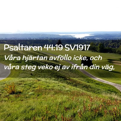 Picture 02 - Psaltaren 44:19 SV1917 - Våra hjärtan avföllo icke, och våra steg veko - Bible Verse Picture