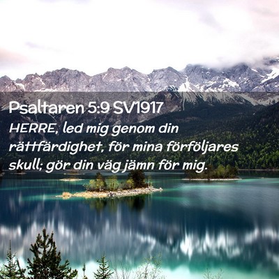 Picture 02 - Psaltaren 5:9 SV1917 - HERRE, led mig genom din rättfärdighet, för - Bible Verse Picture