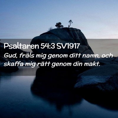 Picture 02 - Psaltaren 54:3 SV1917 - Gud, fräls mig genom ditt namn, och skaffa mig - Bible Verse Picture