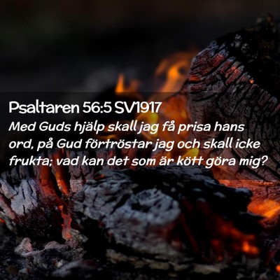 Picture 02 - Psaltaren 56:5 SV1917 - Med Guds hjälp skall jag få prisa hans ord, på - Bible Verse Picture