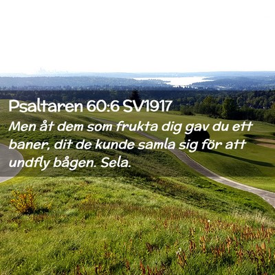 Picture 02 - Psaltaren 60:6 SV1917 - Men åt dem som frukta dig gav du ett baner, dit - Bible Verse Picture