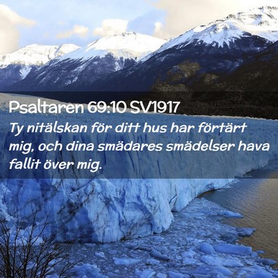Picture 02 - Psaltaren 69:10 SV1917 - Ty nitälskan för ditt hus har förtärt mig, - Bible Verse Picture
