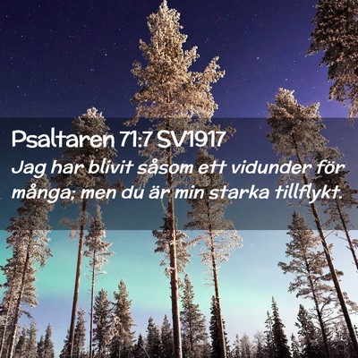 Picture 02 - Psaltaren 71:7 SV1917 - Jag har blivit såsom ett vidunder för många; - Bible Verse Picture