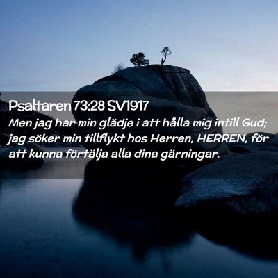 Picture 02 - Psaltaren 73:28 SV1917 - Men jag har min glädje i att hålla mig intill - Bible Verse Picture