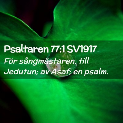 Picture 02 - Psaltaren 77:1 SV1917 - För sångmästaren, till Jedutun; av Asaf; en - Bible Verse Picture